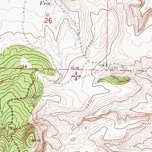 Topographic Map of Ojo Frio OBS Water Well, NM