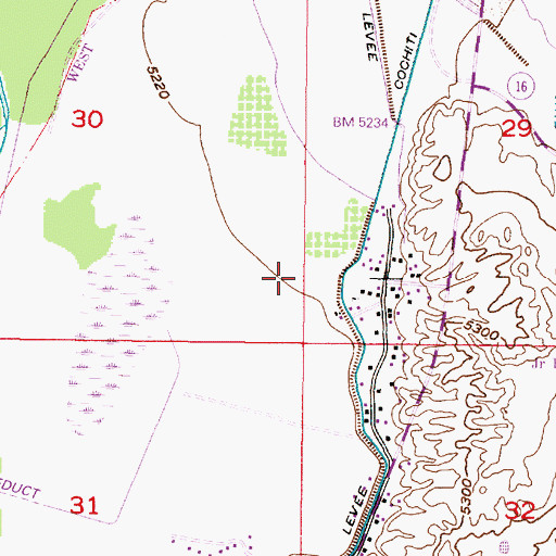 Topographic Map of OW 19- 9 Water Well, NM