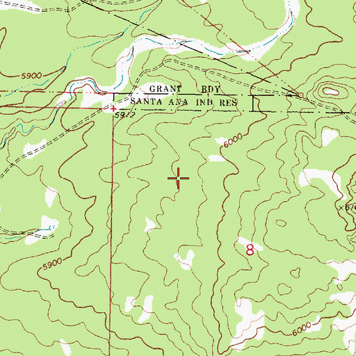 Topographic Map of ZIA-13 Water Well, NM