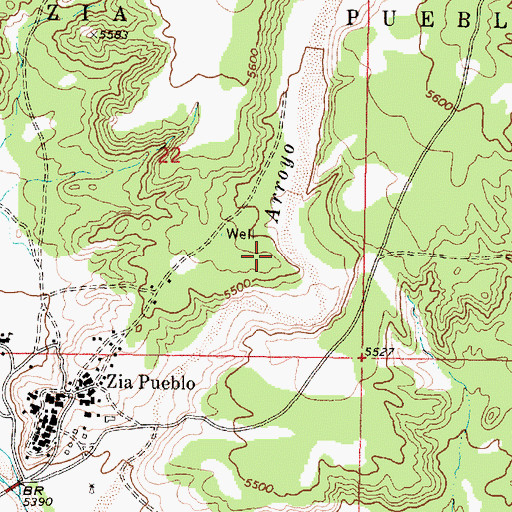 Topographic Map of RWP-7 Water Well, NM