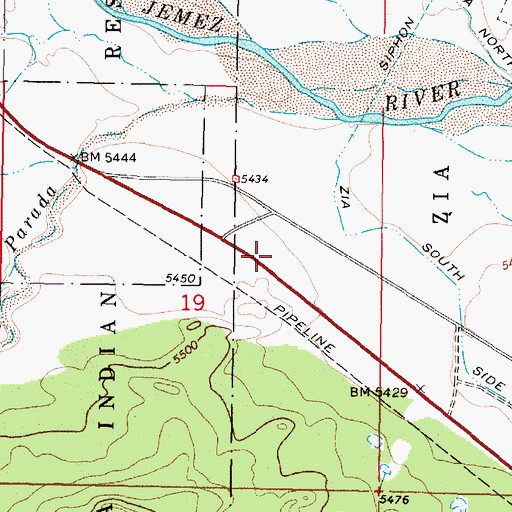 Topographic Map of Abandoned Water Well, NM