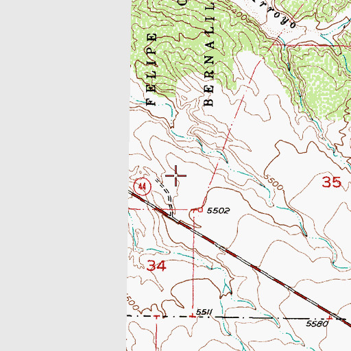 Topographic Map of RG-38051 Water Well, NM
