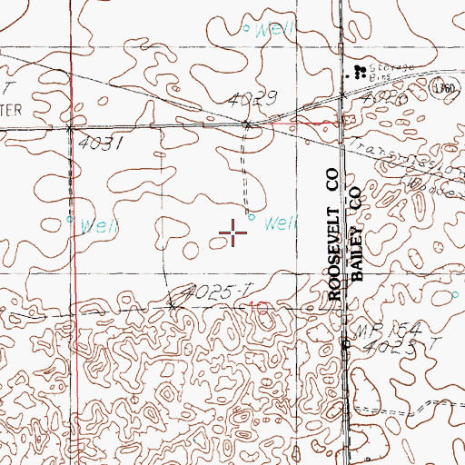 Topographic Map of 11750 Water Well, NM