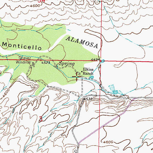 Topographic Map of RG 6977 Water Well, NM