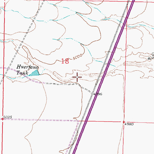 Topographic Map of RG 6707 Water Well, NM