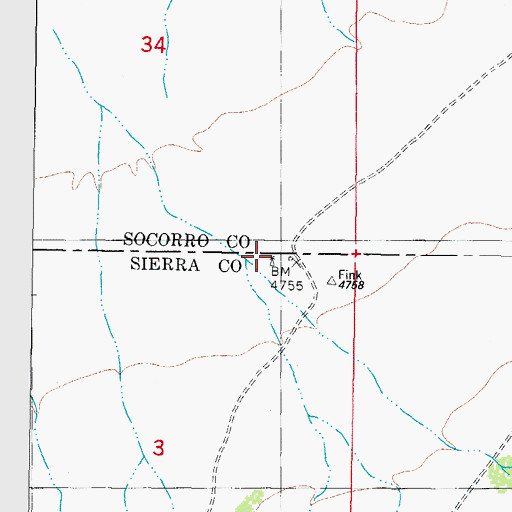 Topographic Map of Martin Headquaters Water Well, NM