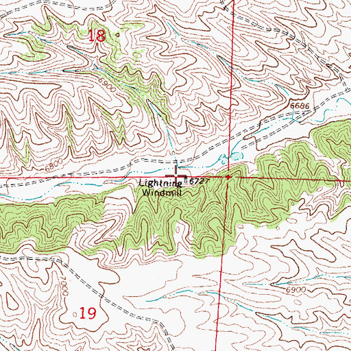 Topographic Map of Lighting Water Well, NM