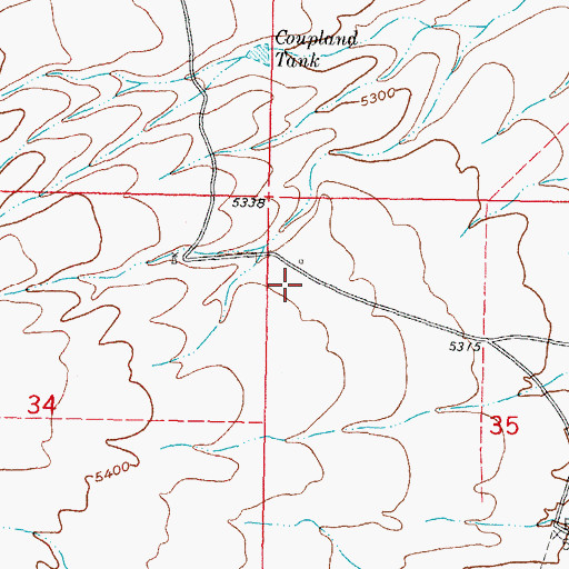 Topographic Map of Shivers 2 Water Well, NM