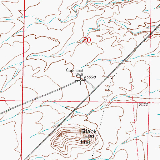 Topographic Map of Coupland Water Well, NM