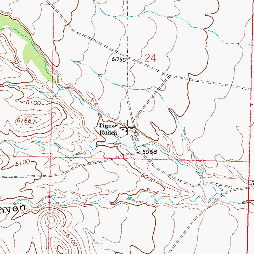 Topographic Map of Tigner Headquaters Water Well, NM
