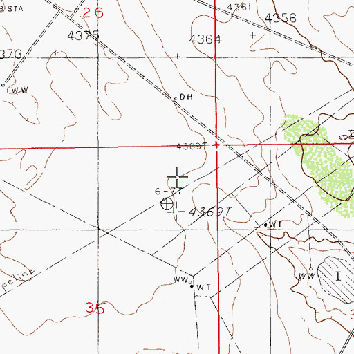 Topographic Map of 12358 Water Well, NM