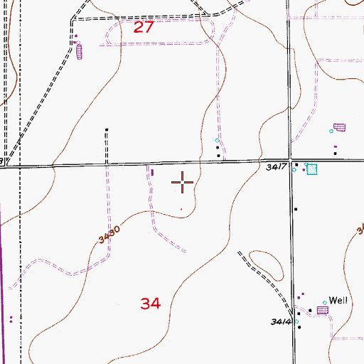 Topographic Map of 13564 Water Well, NM