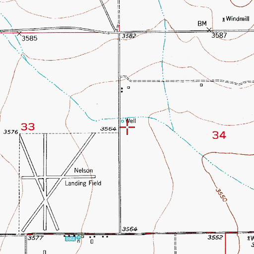 Topographic Map of 10316 Water Well, NM