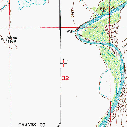 Topographic Map of 05351 Water Well, NM