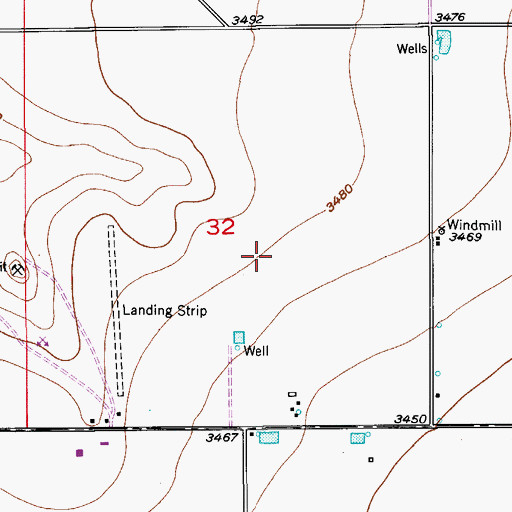 Topographic Map of 13566 Water Well, NM