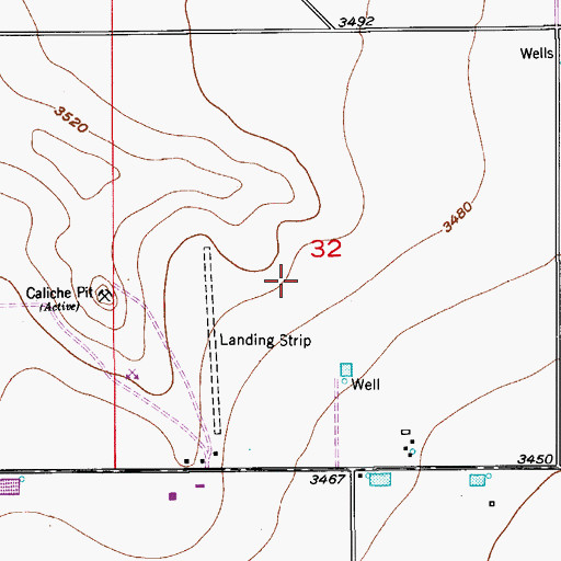 Topographic Map of 13558 Water Well, NM