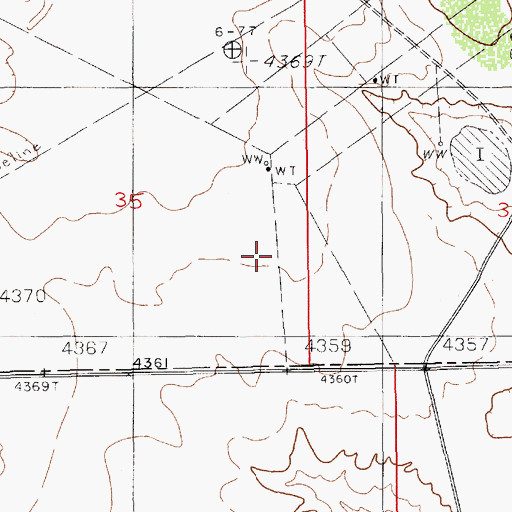 Topographic Map of 12361 Water Well, NM