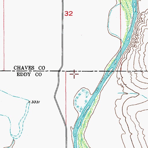 Topographic Map of 13593 Water Well, NM