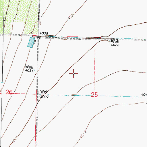 Topographic Map of 10399 Water Well, NM