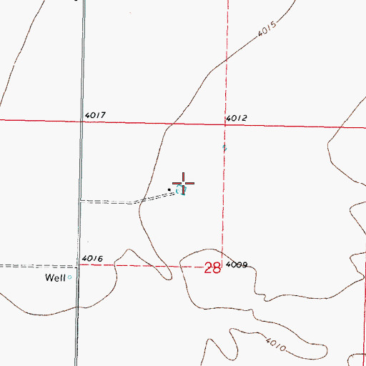 Topographic Map of 10398 Water Well, NM