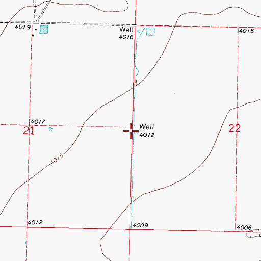 Topographic Map of 01043 Water Well, NM