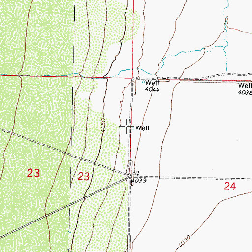 Topographic Map of 01056 Water Well, NM