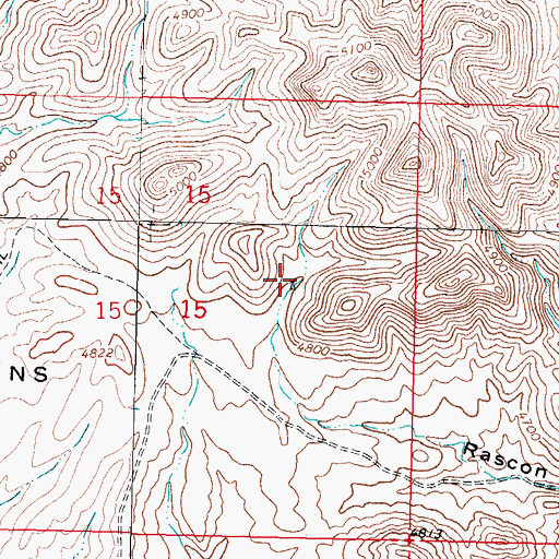 Topographic Map of 01070 Water Well, NM
