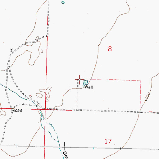 Topographic Map of 01031 Water Well, NM