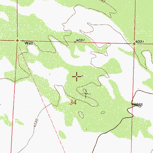 Topographic Map of 00891 Water Well, NM