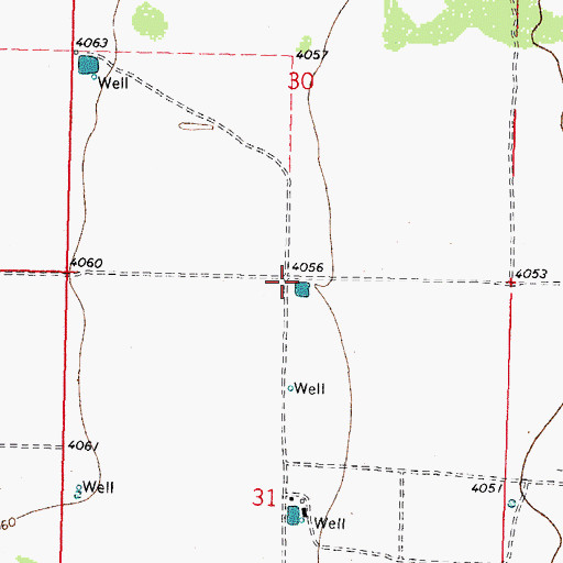 Topographic Map of 10360 Water Well, NM