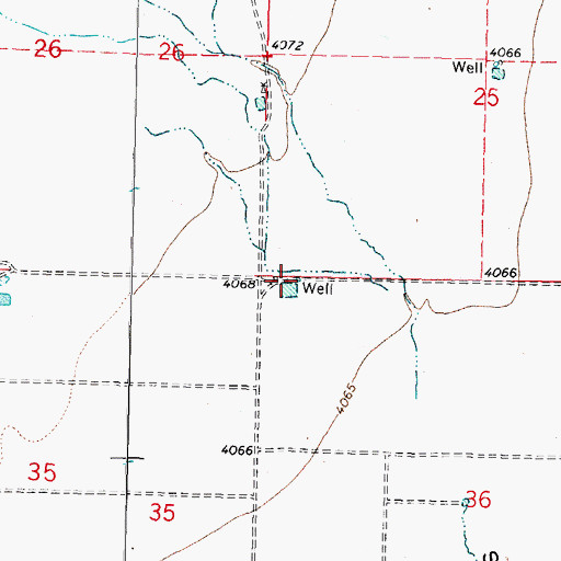 Topographic Map of 00927 Water Well, NM