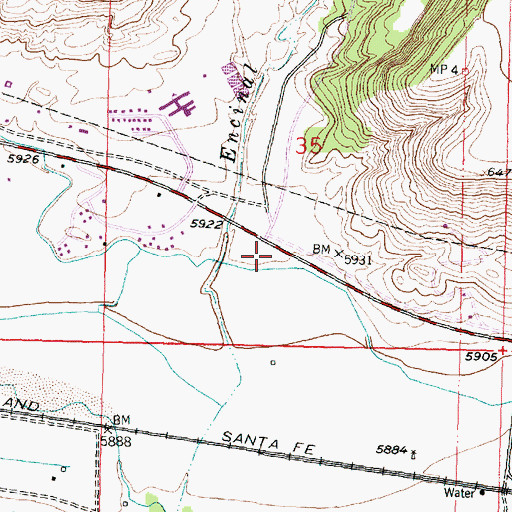 Topographic Map of 10023 Water Well, NM