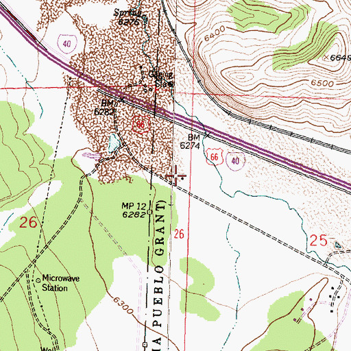 Topographic Map of 10032 Water Well, NM