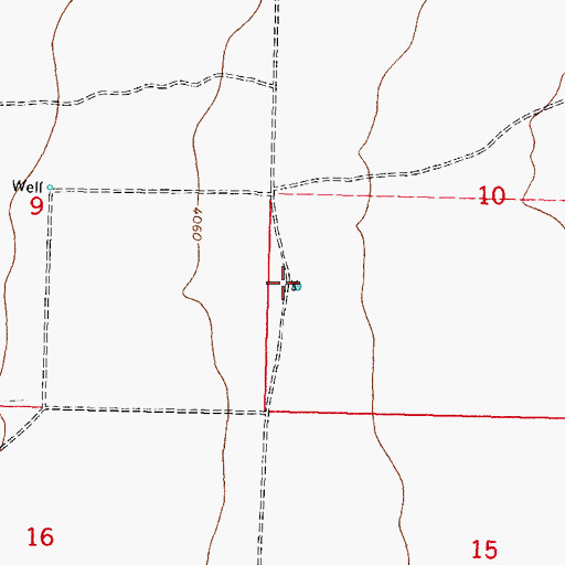 Topographic Map of 01113 Water Well, NM