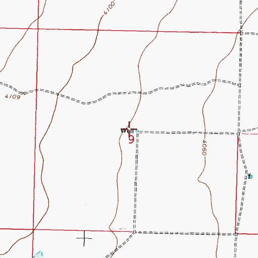 Topographic Map of 01110 Water Well, NM