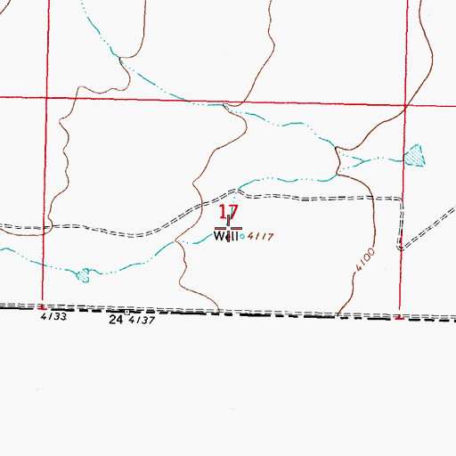 Topographic Map of 01122 Water Well, NM