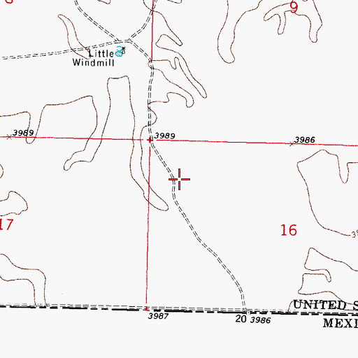 Topographic Map of 01104 Water Well, NM