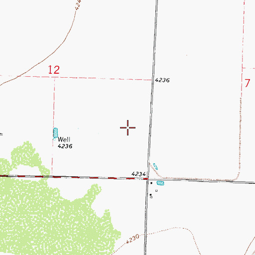 Topographic Map of 10304 Water Well, NM