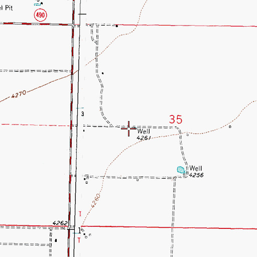 Topographic Map of 00531 Water Well, NM