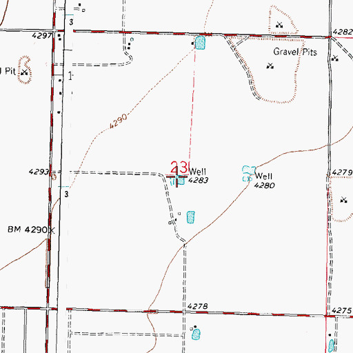 Topographic Map of 10191 Water Well, NM