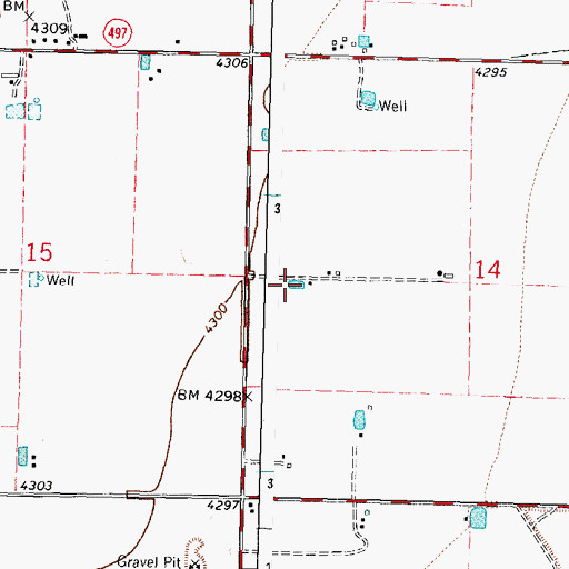 Topographic Map of 00436 Water Well, NM