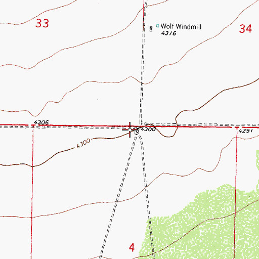 Topographic Map of 10473 Water Well, NM