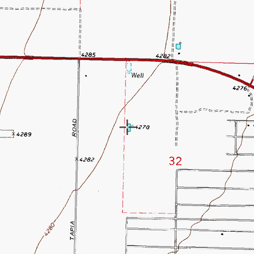 Topographic Map of 00057 Water Well, NM