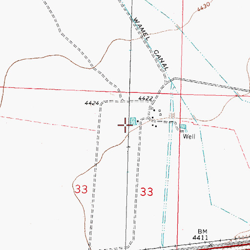 Topographic Map of M-366 Water Well, NM