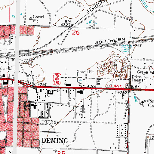 Topographic Map of 1352 Water Well, NM