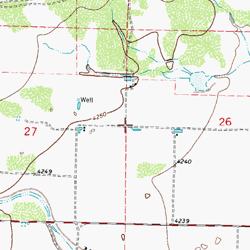 Topographic Map of 00033 Water Well, NM