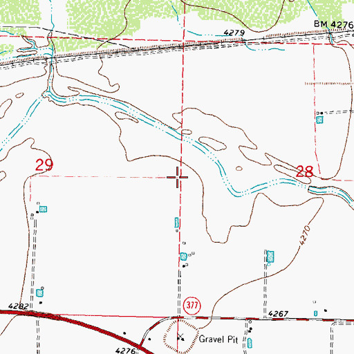 Topographic Map of 00043 Water Well, NM