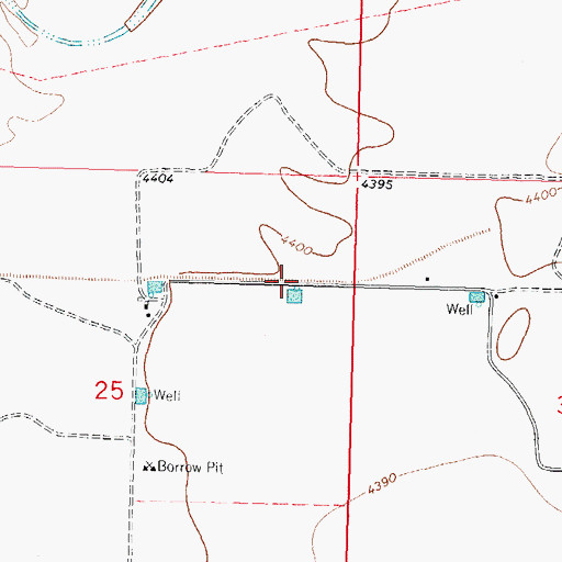 Topographic Map of 00164 Water Well, NM