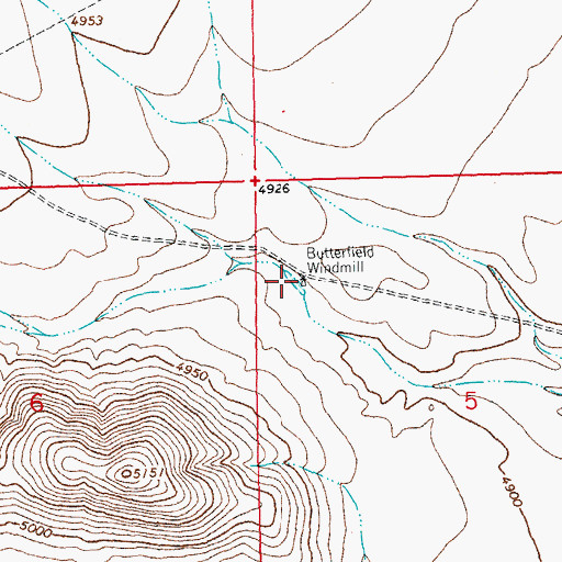 Topographic Map of 01257 Water Well, NM