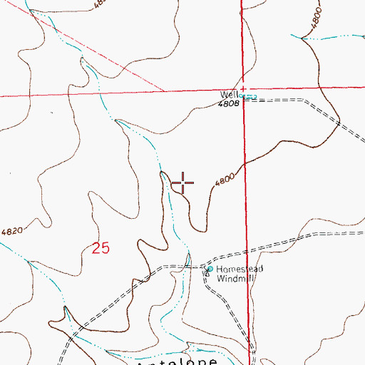Topographic Map of 01334 Water Well, NM